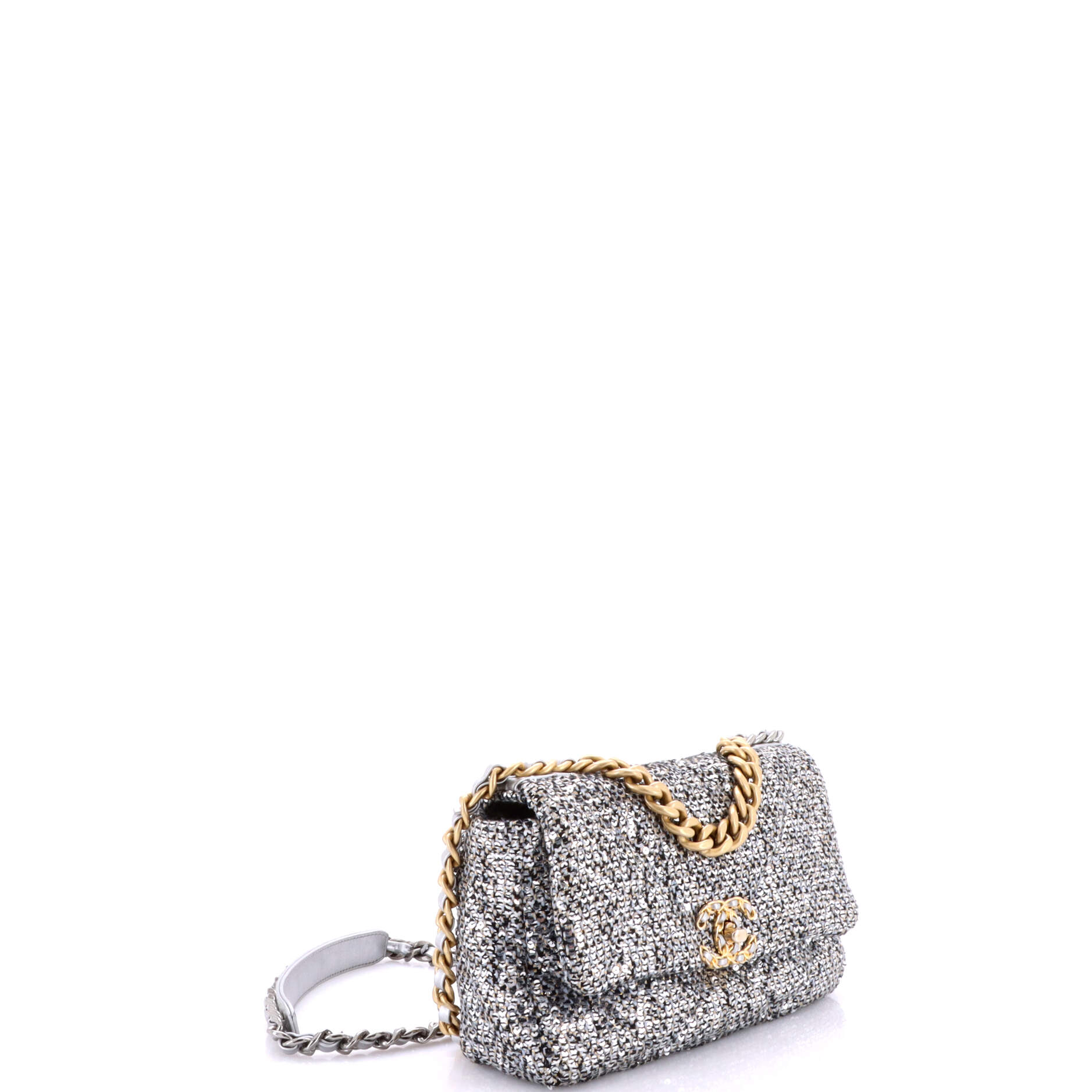19 Flap Bag Quilted Sequins Medium
