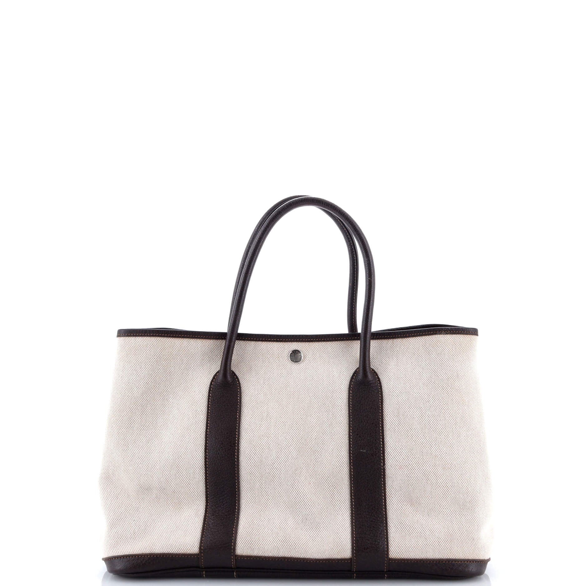 Garden Party Tote Toile and Leather 36