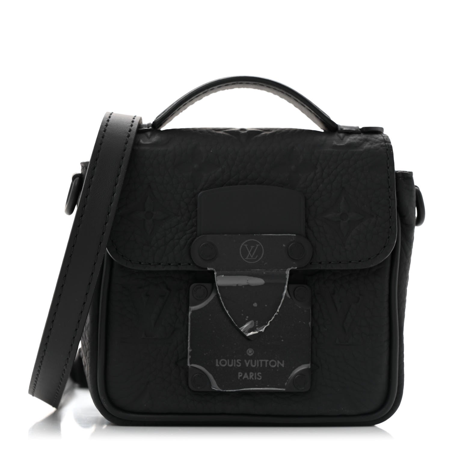 Taurillon Monogram Pico S Lock Ultra Black