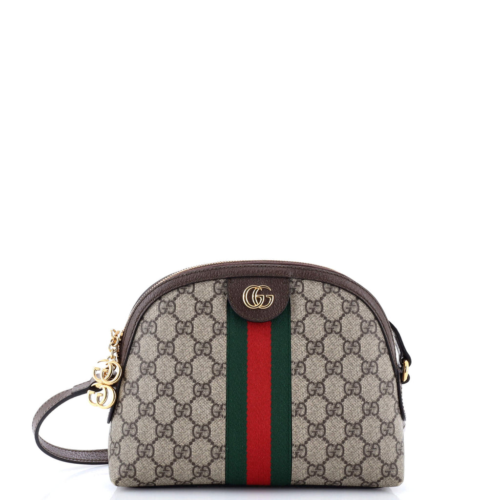 Ophidia Dome Shoulder Bag GG Coated Canvas Small