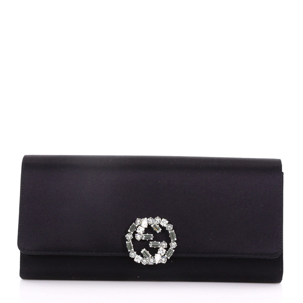 GG Broadway Clutch Satin with Crystals
