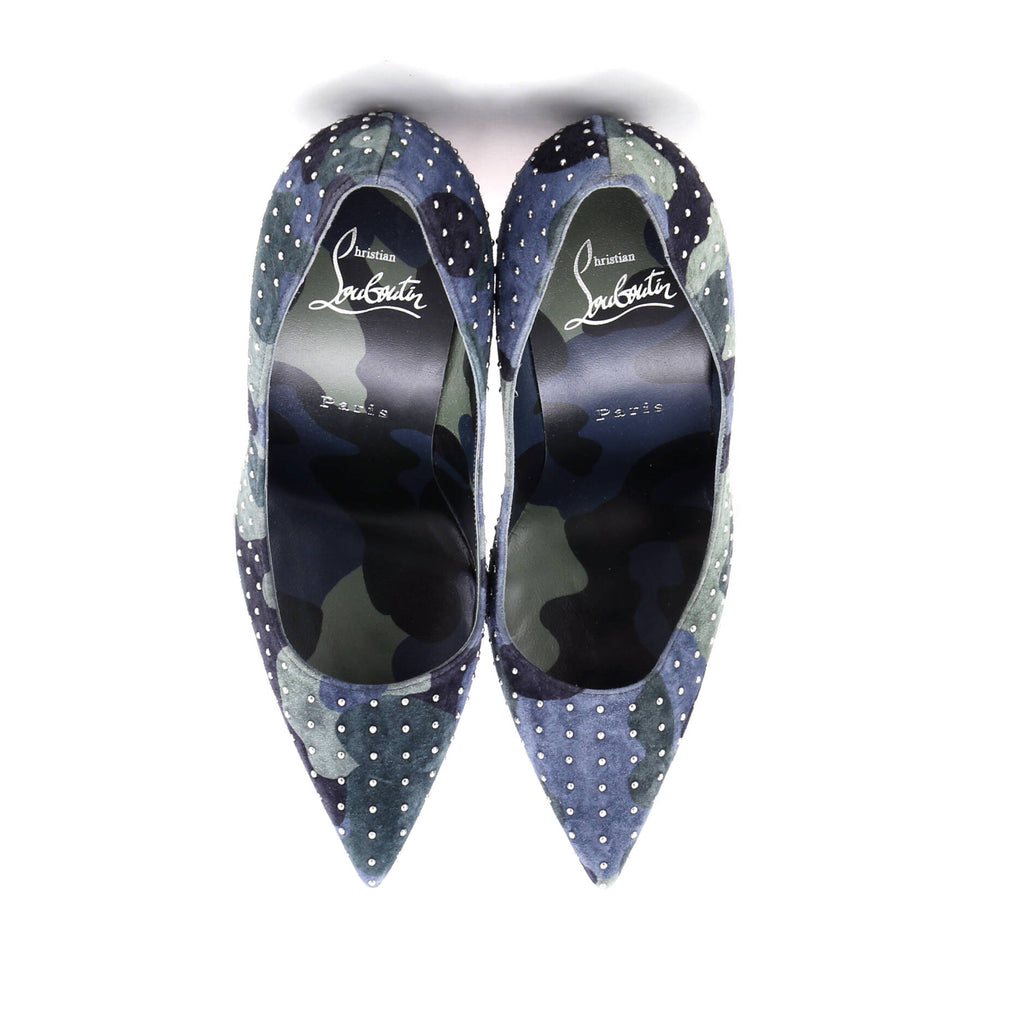 Women's Kate Pumps Studded Printed Suede 100