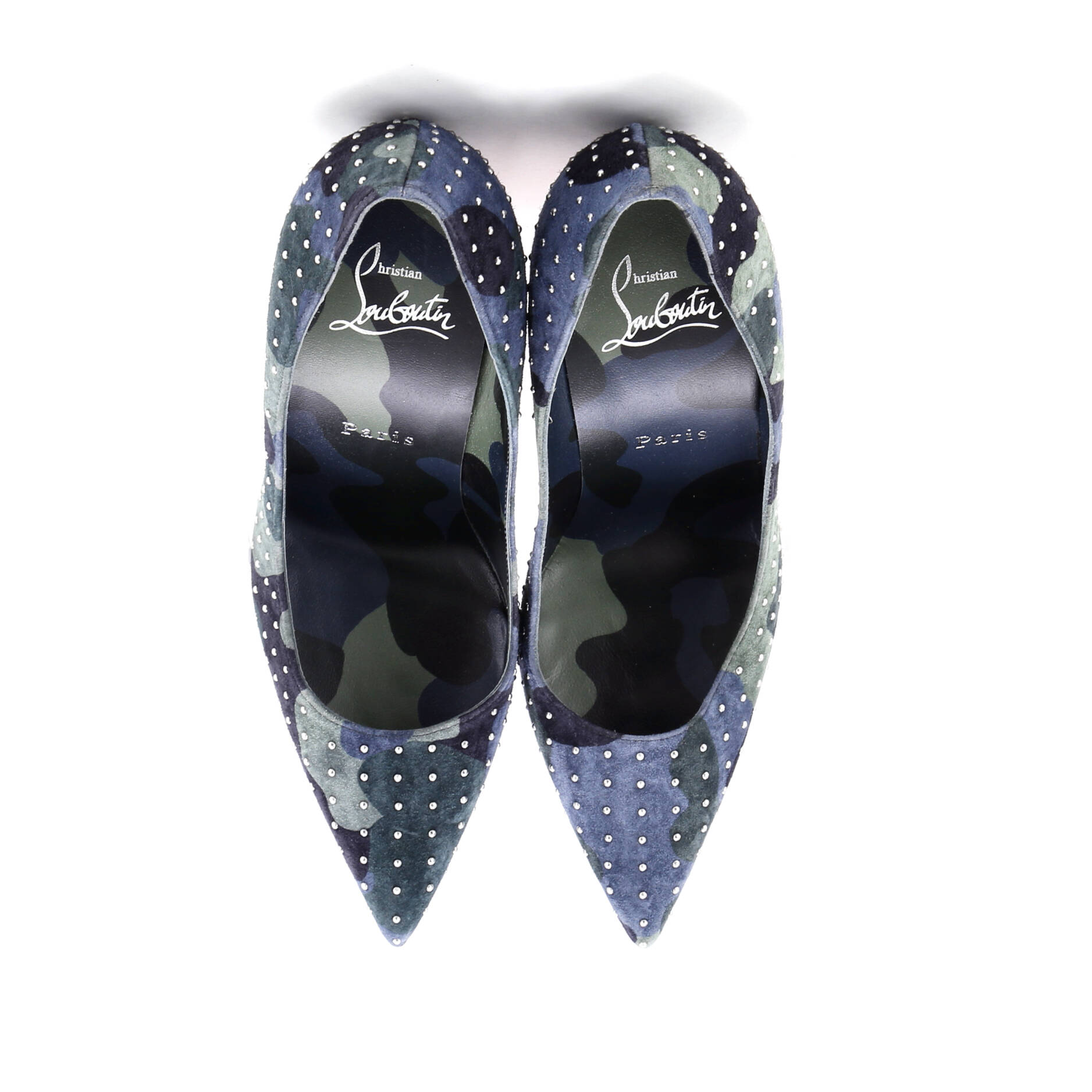 Women's Kate Pumps Studded Printed Suede 100