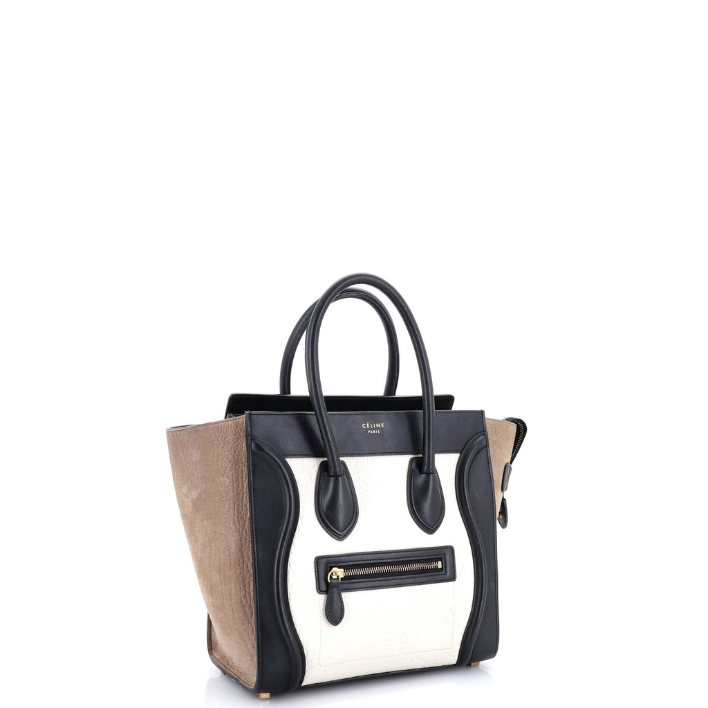 Luggage Bag Canvas and Leather Mini