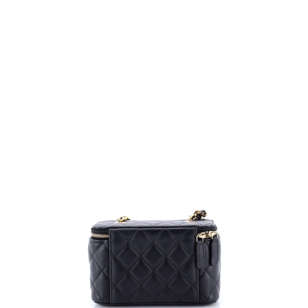 Coco Casino Vanity Case with Chain Quilted Lambskin Small