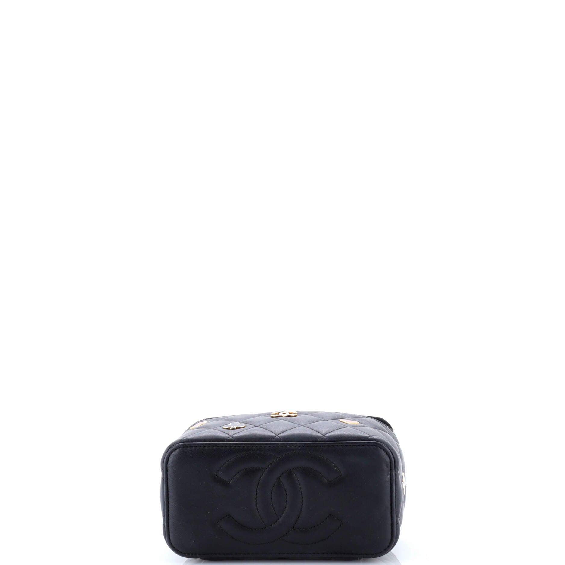 Coco Casino Vanity Case with Chain Quilted Lambskin Small