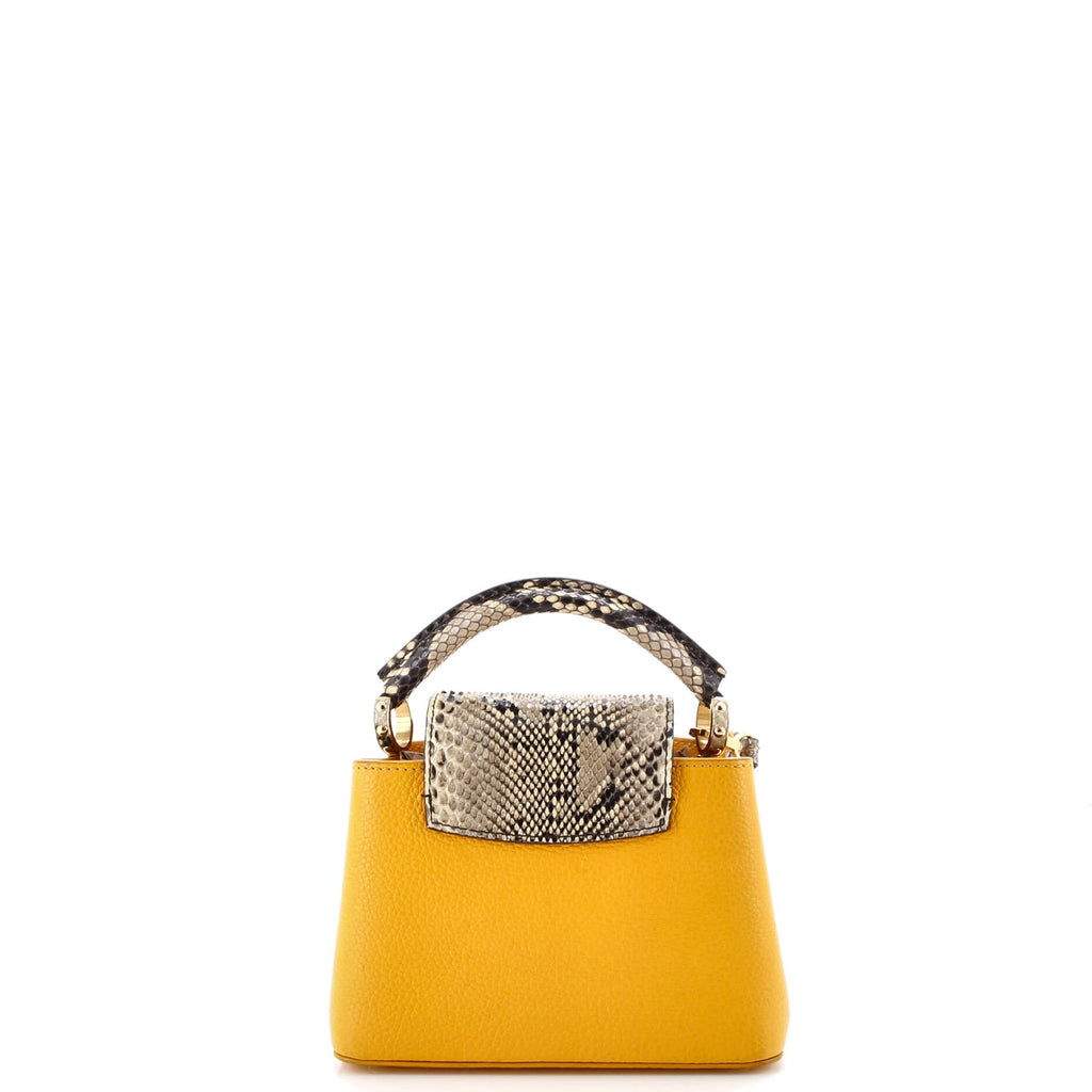 Capucines Bag Leather with Snakeskin Mini