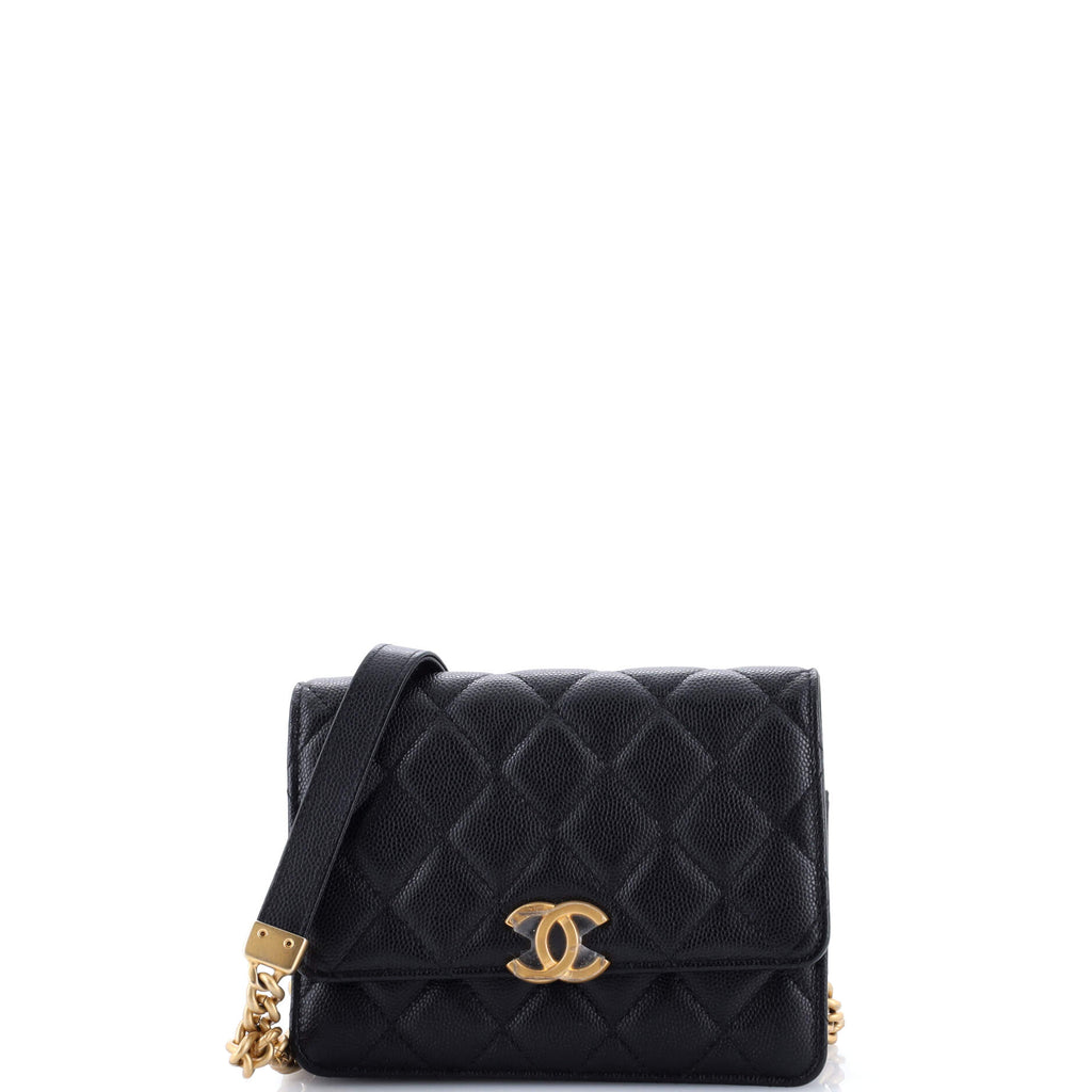 Bracelet on Chain Wallet on Chain Quilted Caviar Mini