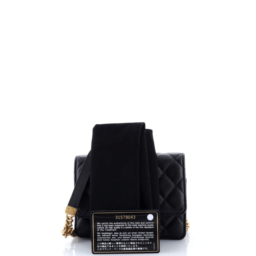 Bracelet on Chain Wallet on Chain Quilted Caviar Mini