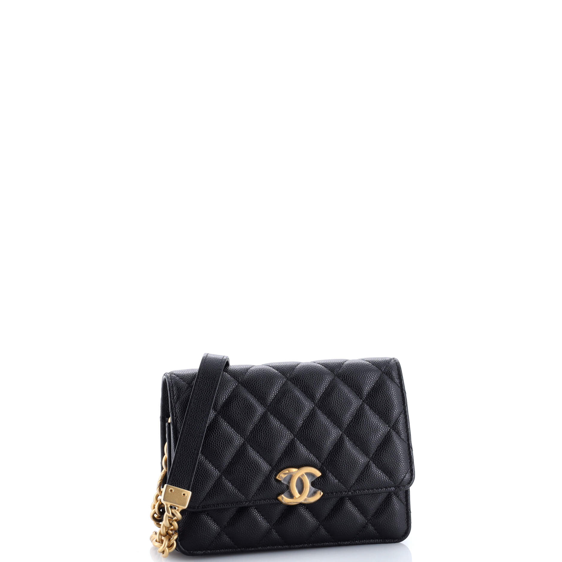 Bracelet on Chain Wallet on Chain Quilted Caviar Mini