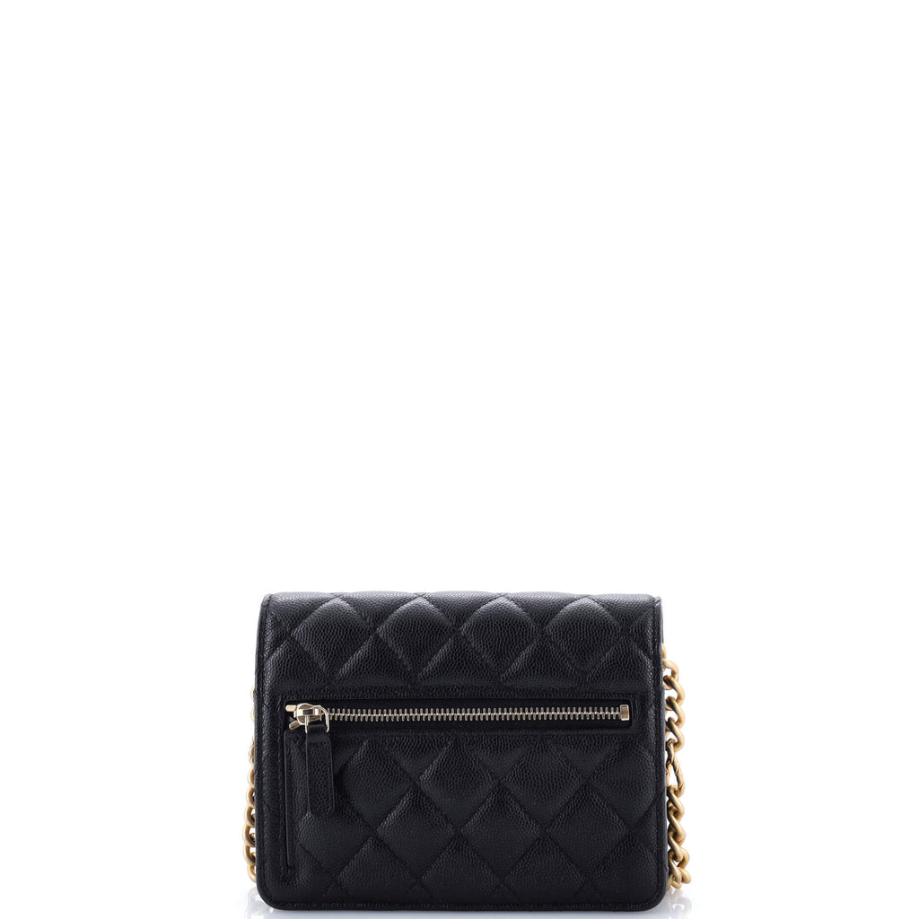 Bracelet on Chain Wallet on Chain Quilted Caviar Mini