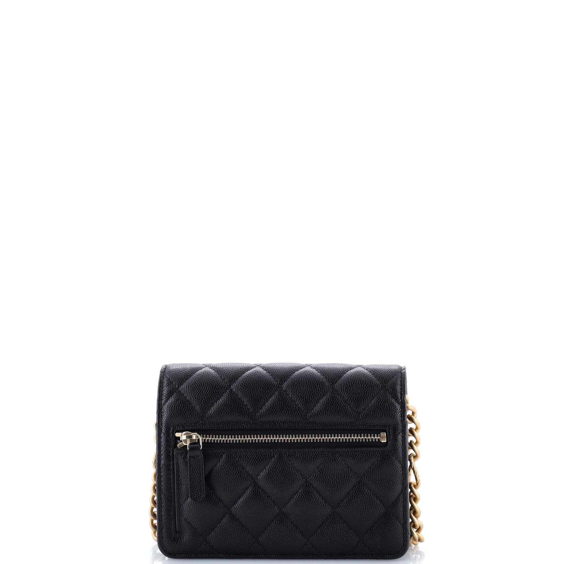 Bracelet on Chain Wallet on Chain Quilted Caviar Mini
