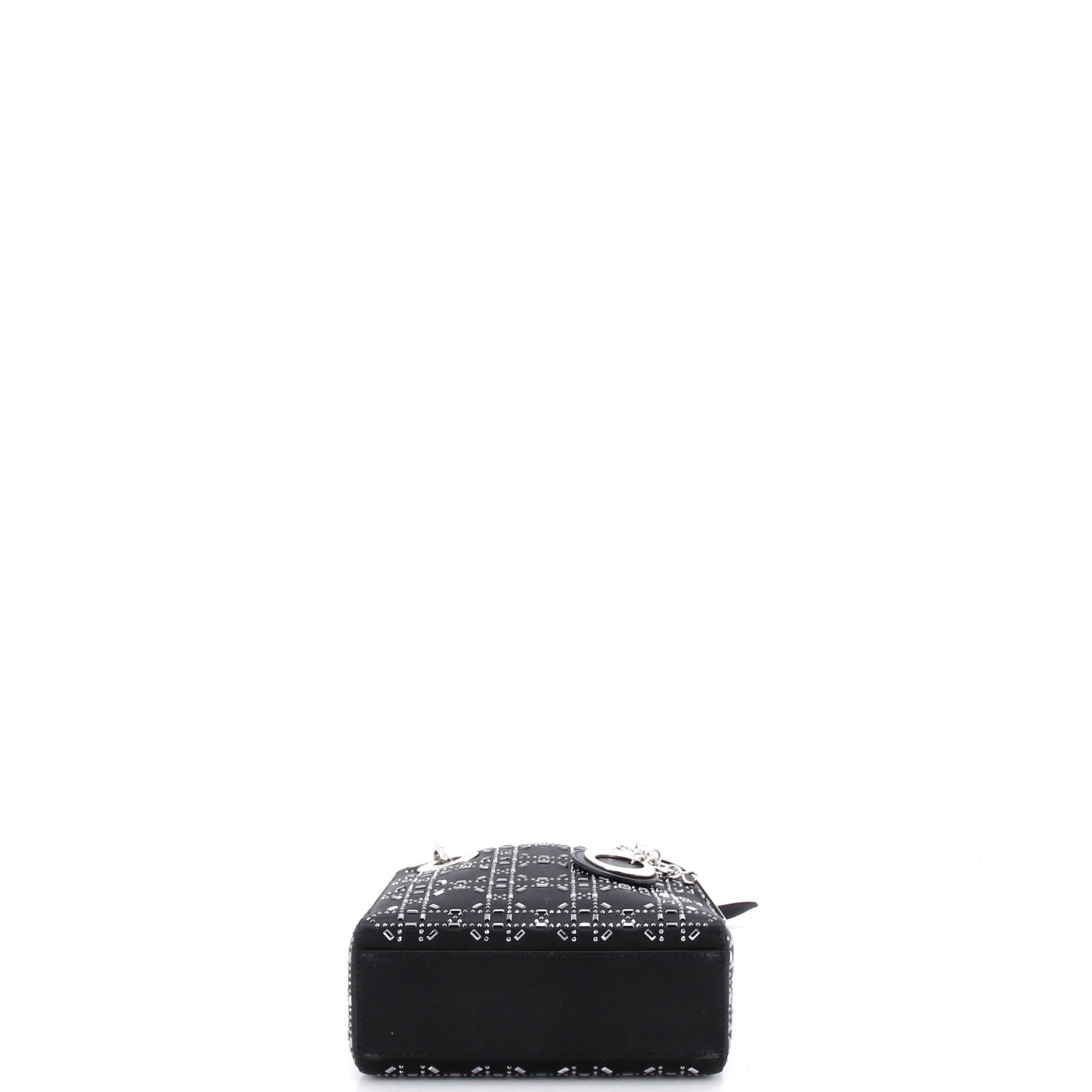 Lady Dior Bag Crystal Embellished Cannage Quilt Satin Mini