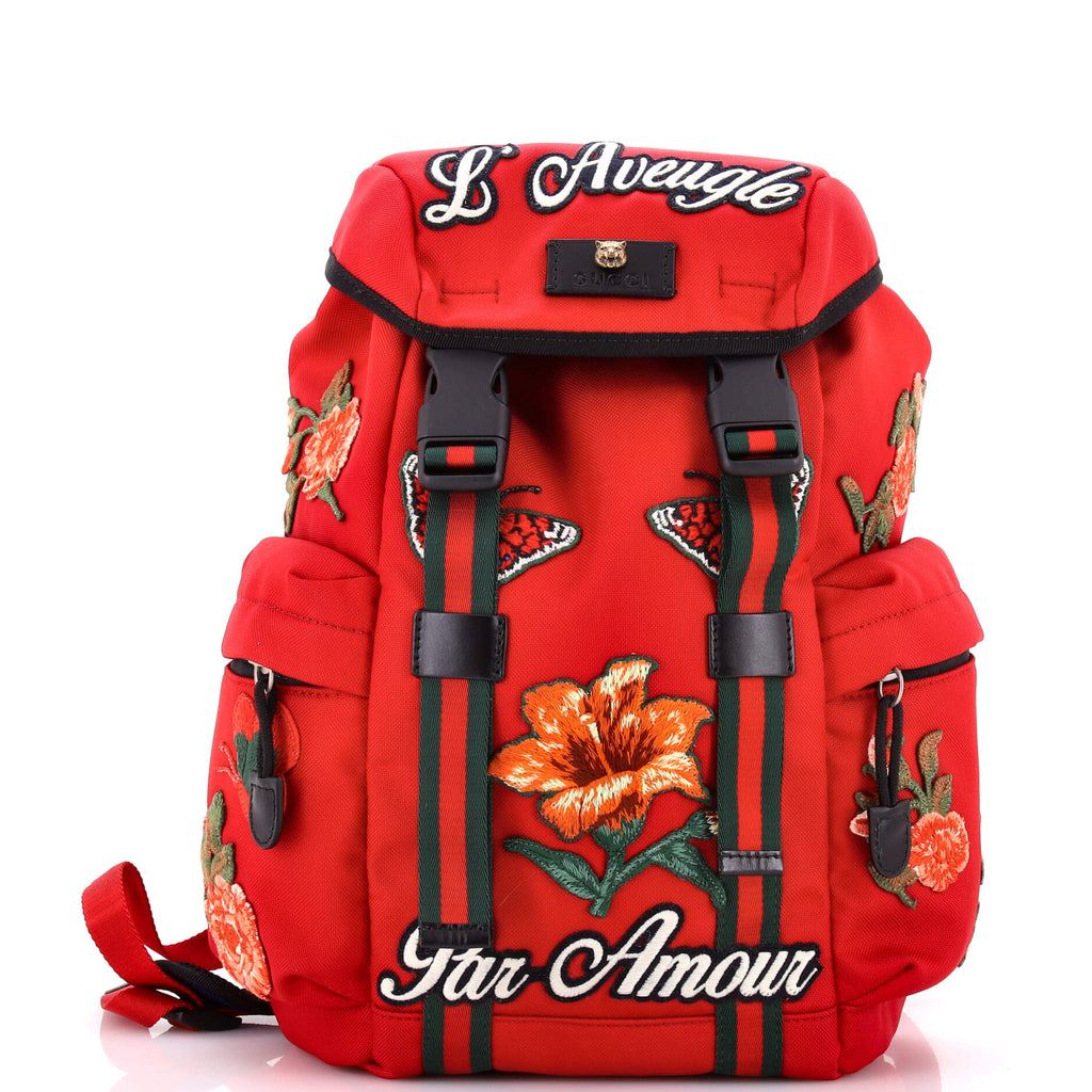 Techpack Backpack Embroidered Techno Canvas Small