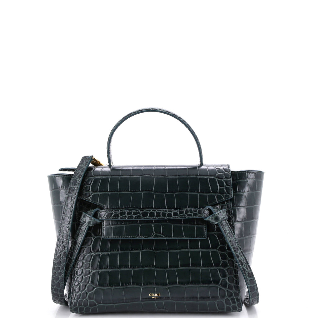 Belt Bag Crocodile Embossed Leather Micro