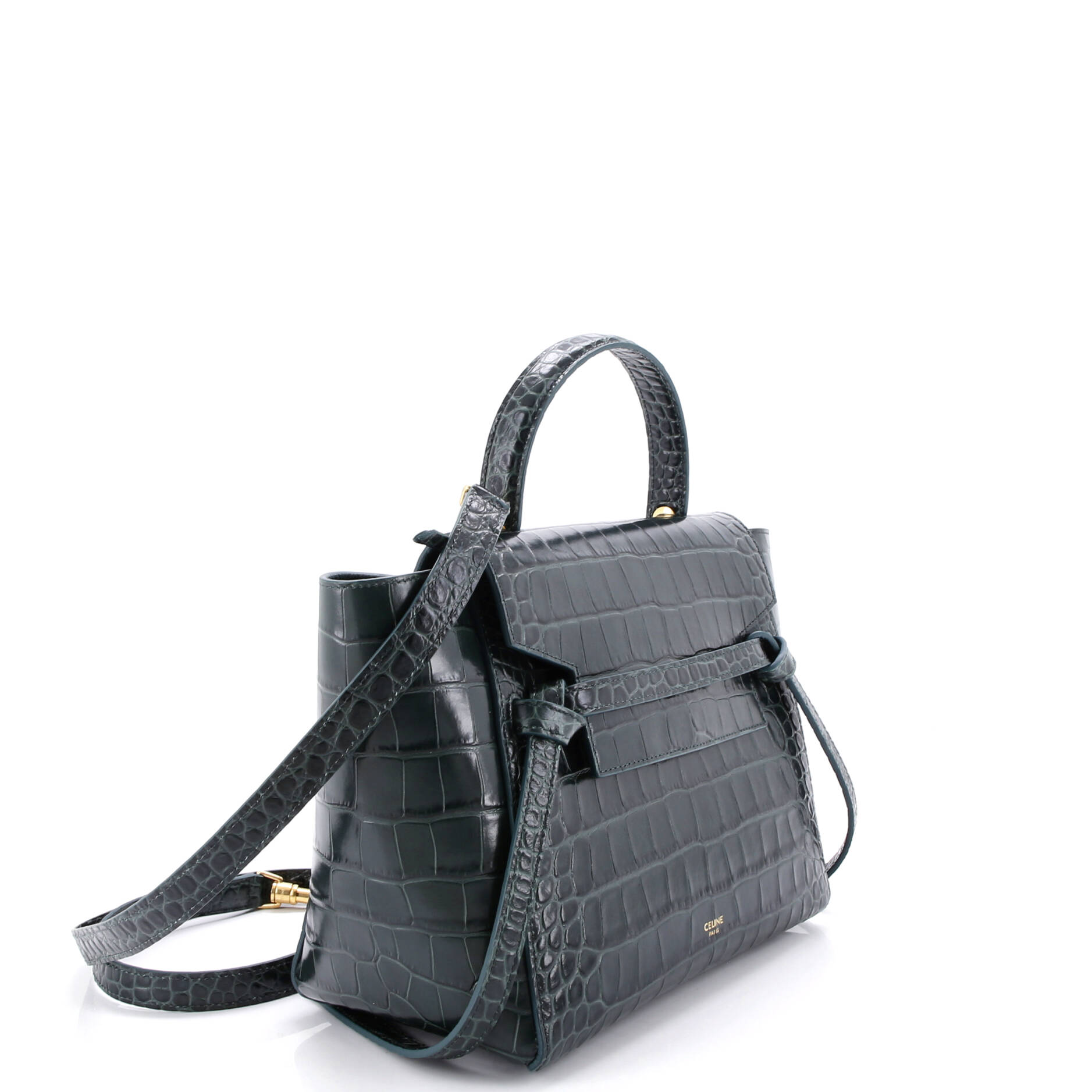Belt Bag Crocodile Embossed Leather Micro