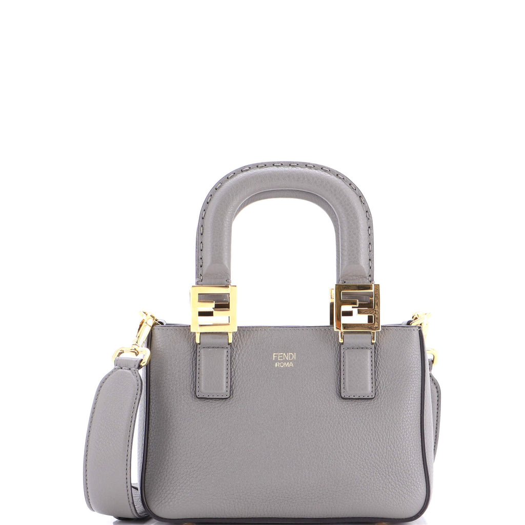 FF Handle Tote Leather Mini