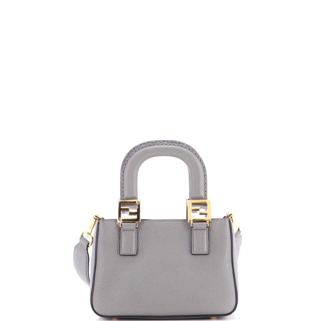 FF Handle Tote Leather Mini
