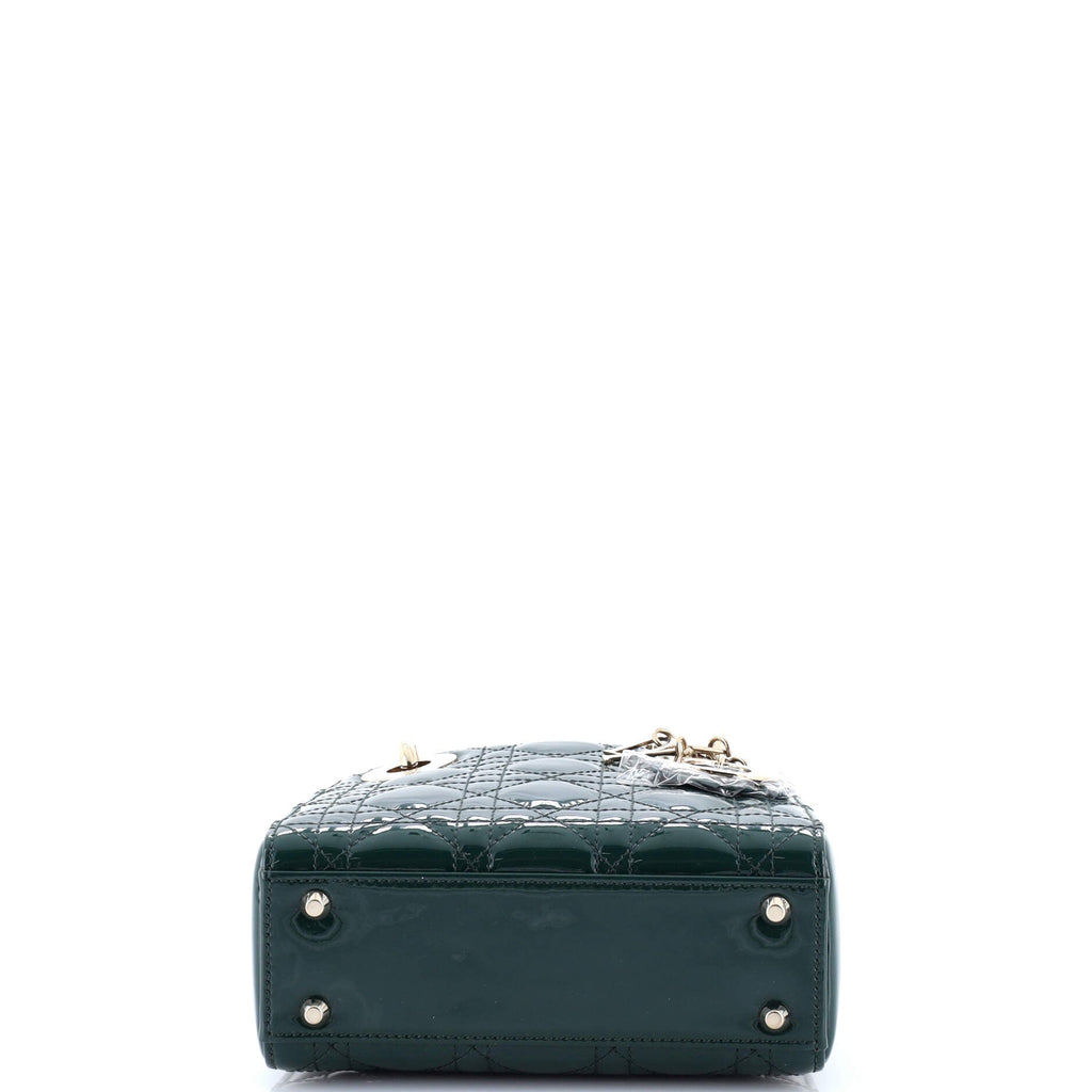 Lady Dior Chain Bag Cannage Quilt Patent Mini