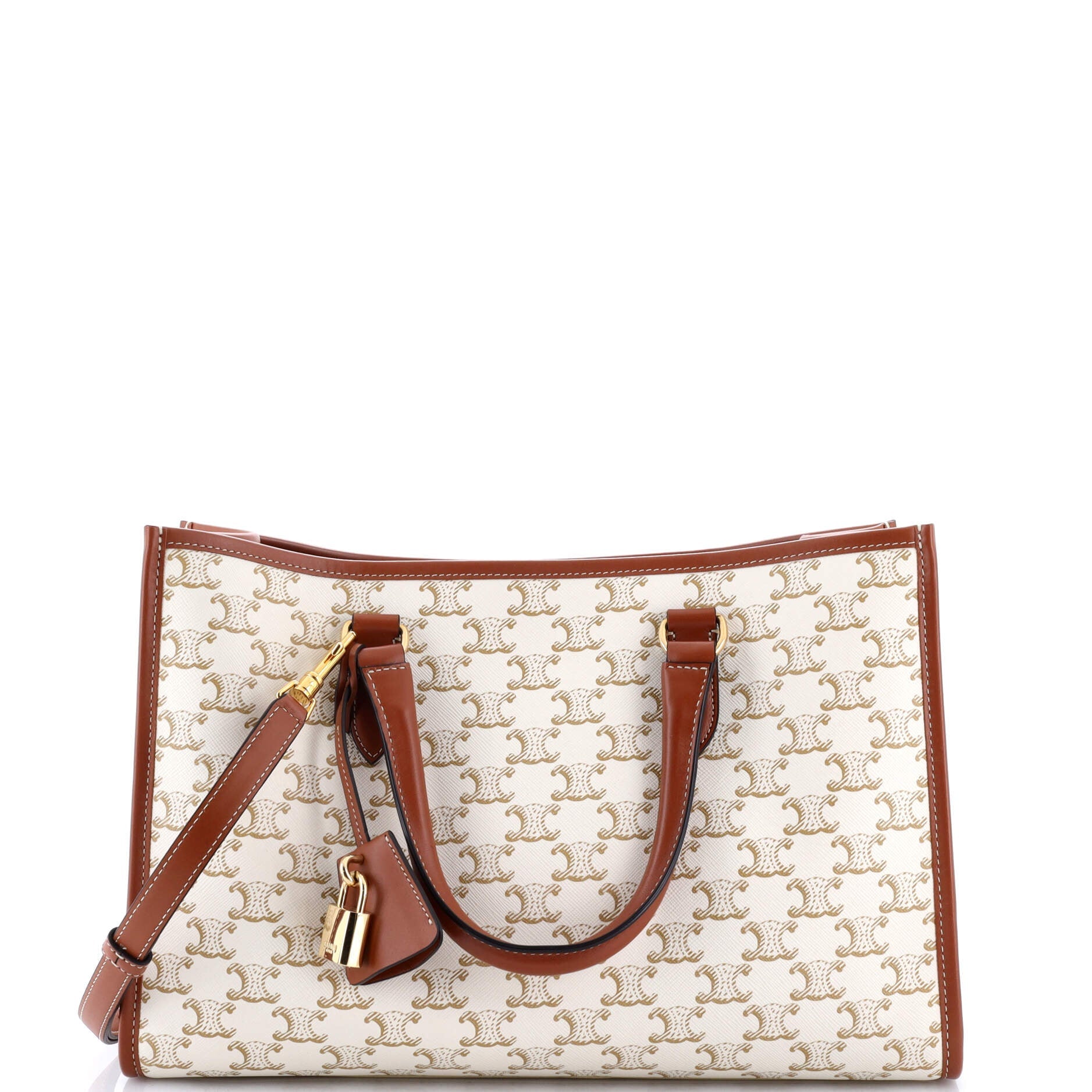 Horizontal Cabas Tote Triomphe Coated Canvas Mini