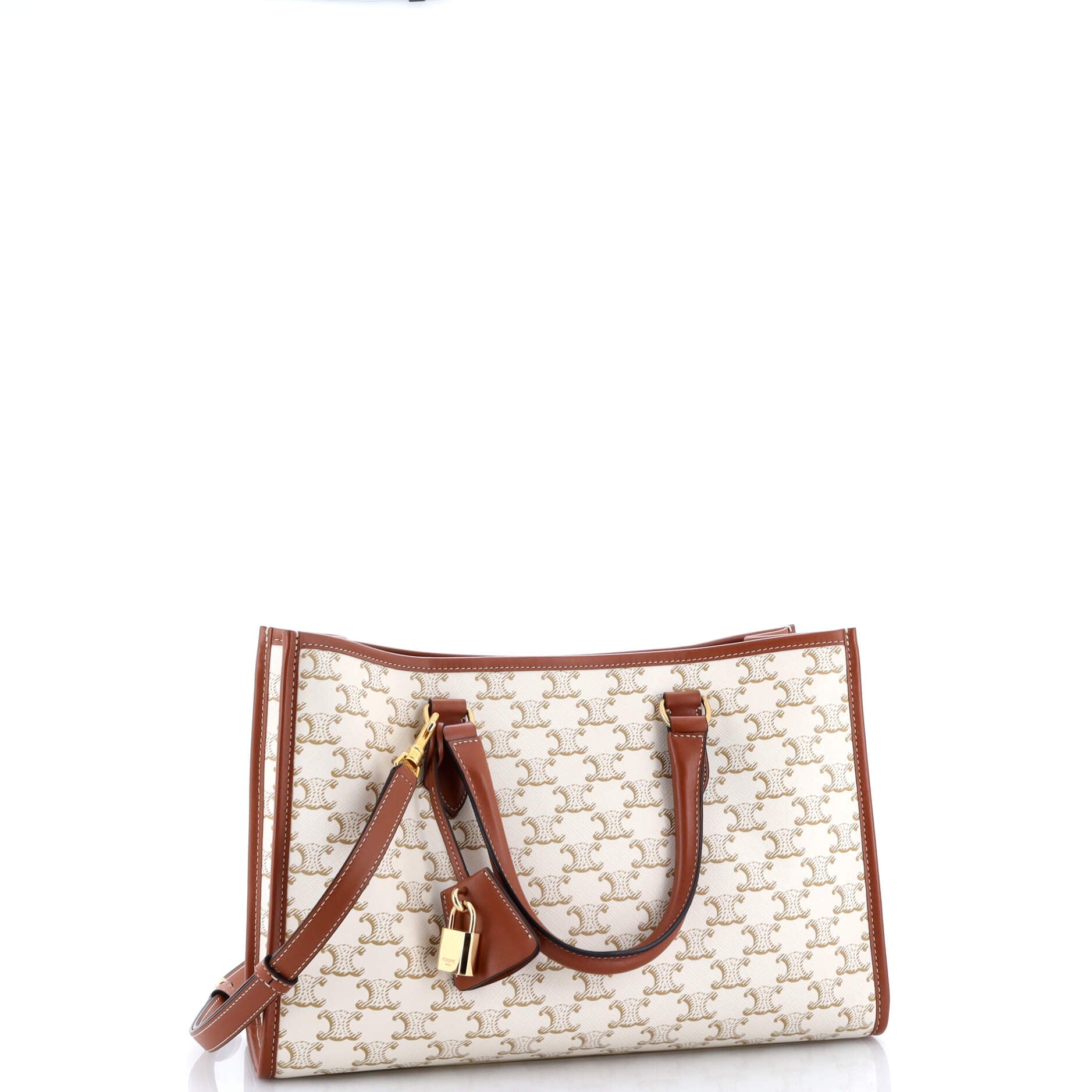 Horizontal Cabas Tote Triomphe Coated Canvas Mini