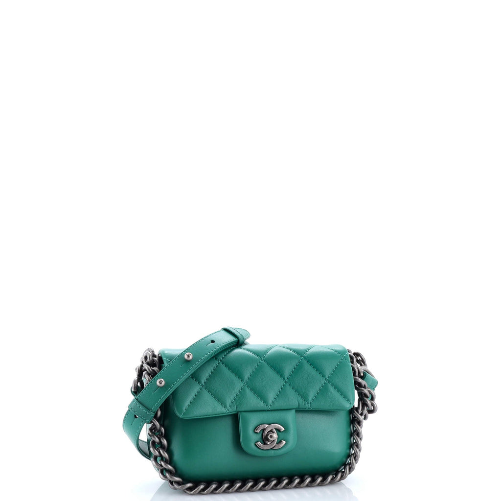 Rock My Shoulder Flap Bag Quilted Calfskin Mini