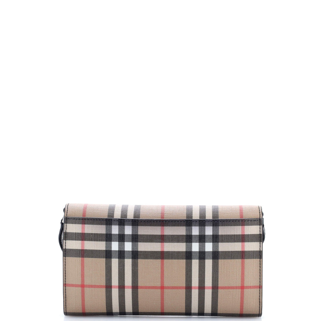 Hannah Wallet on Strap Vintage Check Canvas