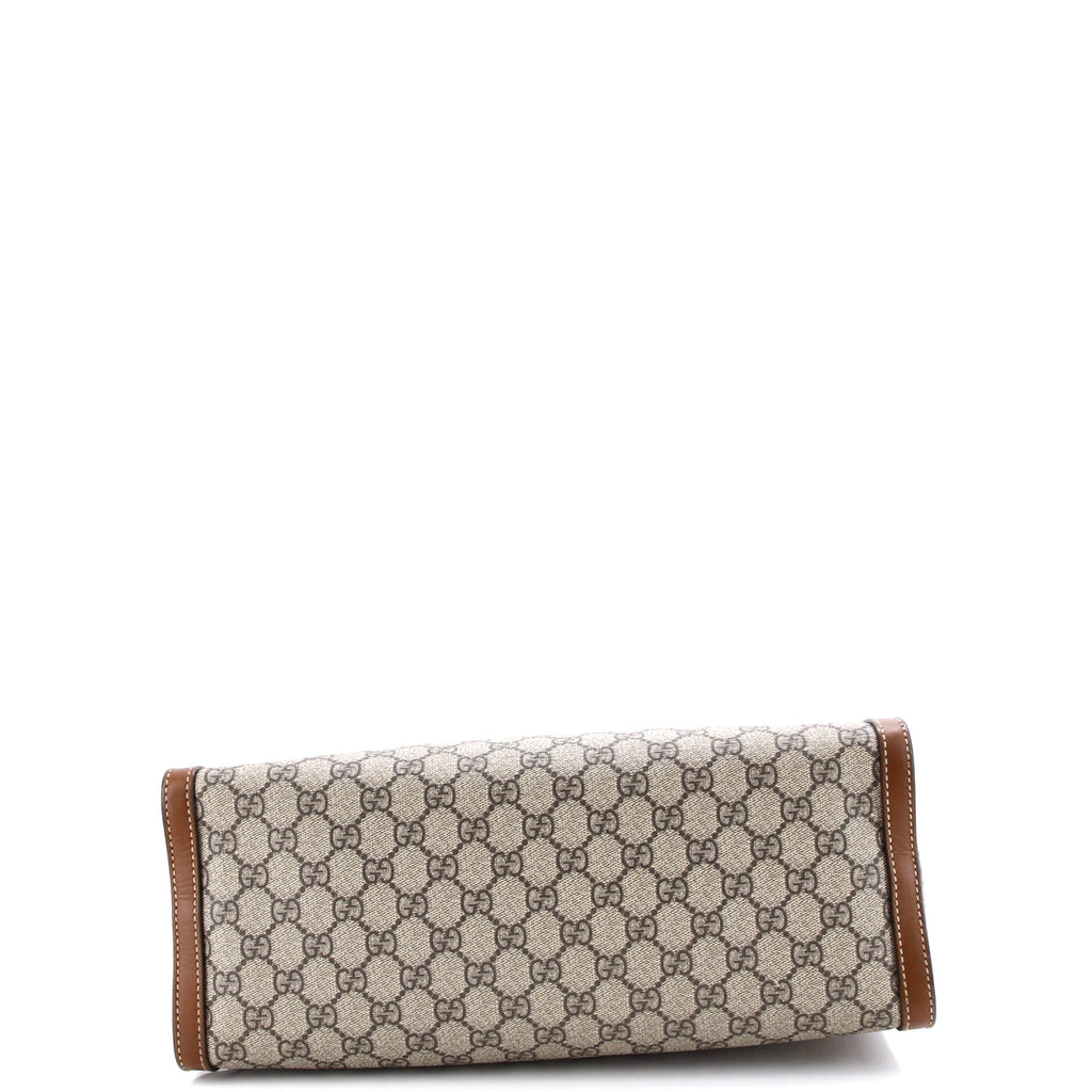 Padlock Chain Tote GG Coated Canvas with Leather Medium