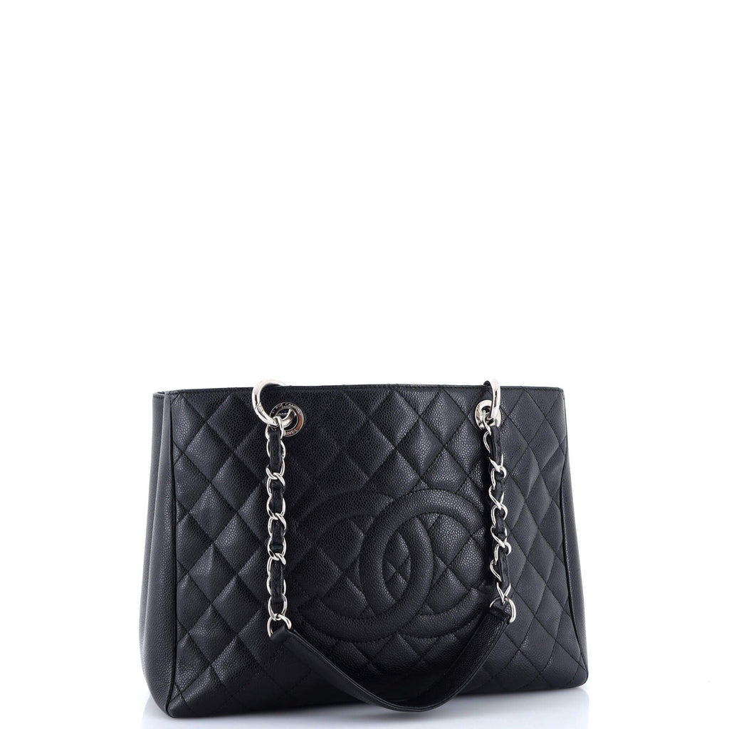 Grand Shopping Tote Quilted Caviar