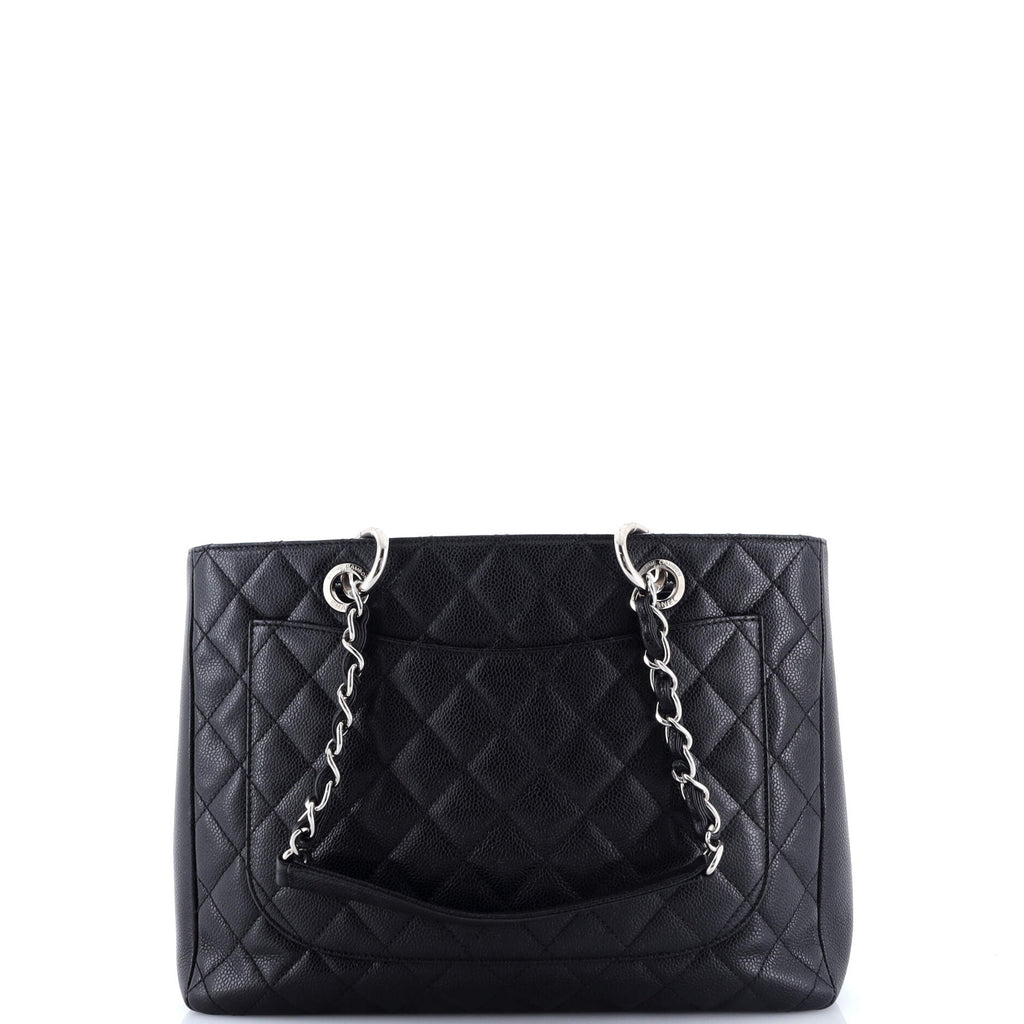 Grand Shopping Tote Quilted Caviar