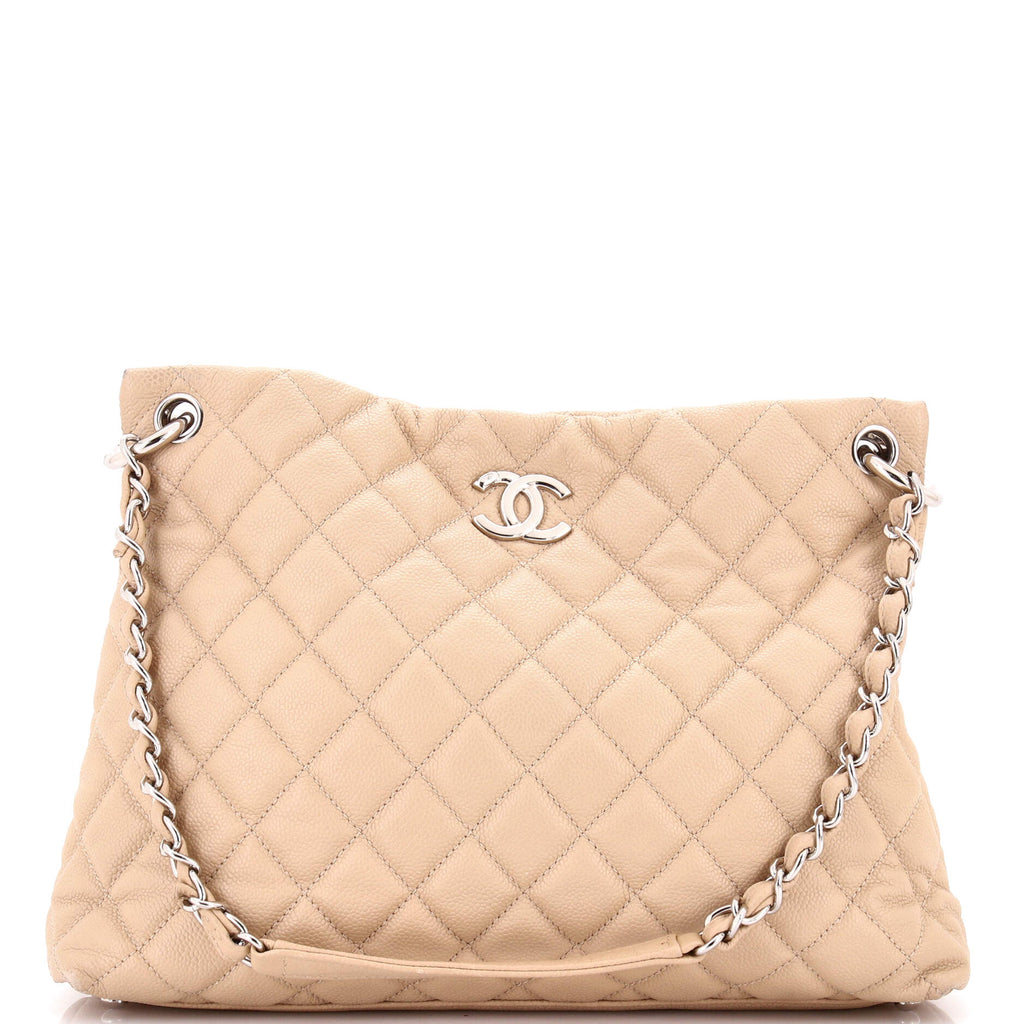 Easy Tote Quilted Caviar Large