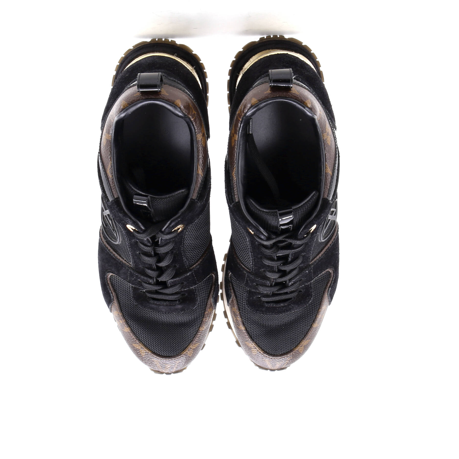 Women's Run Away Sneakers Mesh with Monogram Canvas and Suede