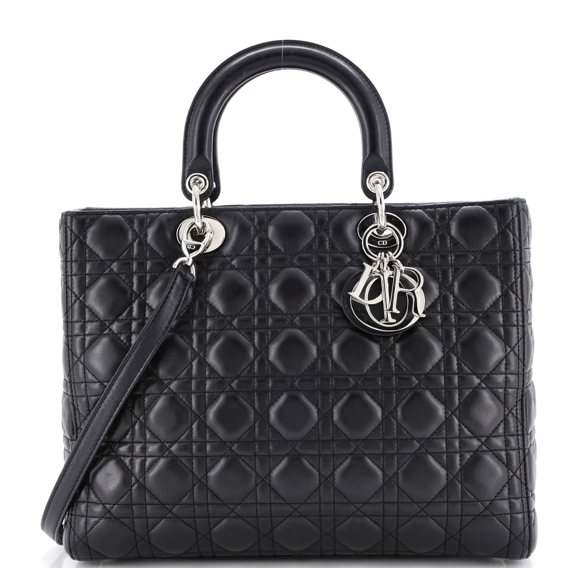 Lady Dior Bag Cannage Quilt Lambskin Large