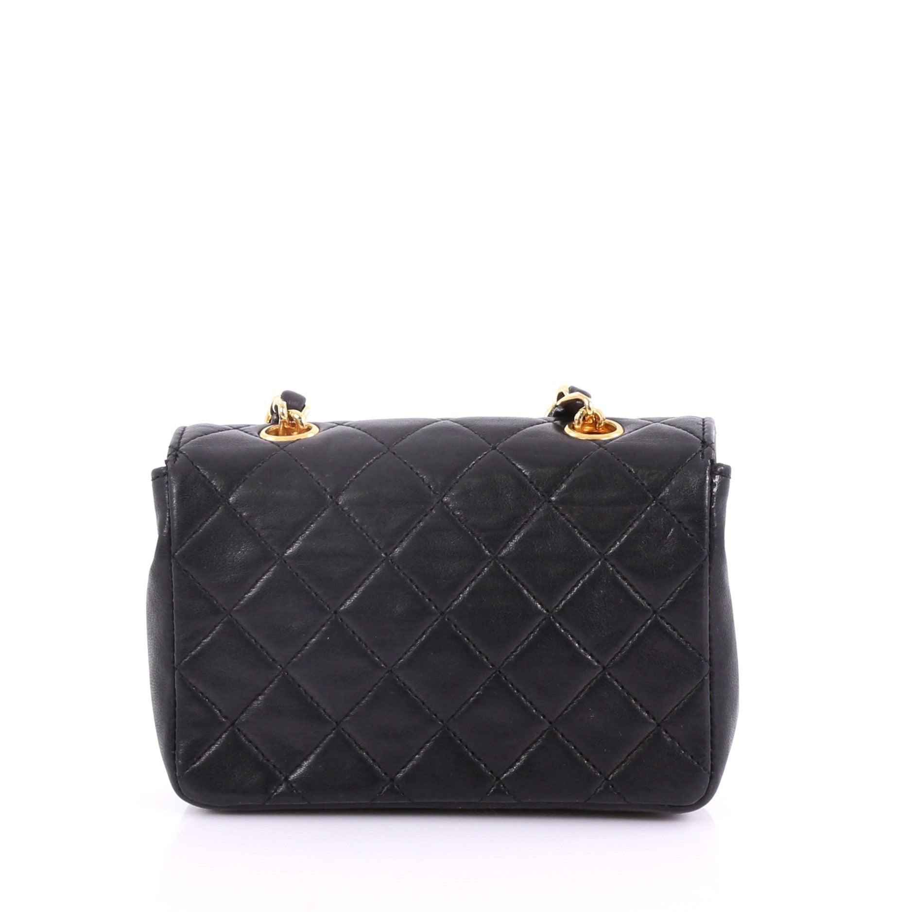 Vintage CC Chain Flap Bag Quilted Leather Extra Mini