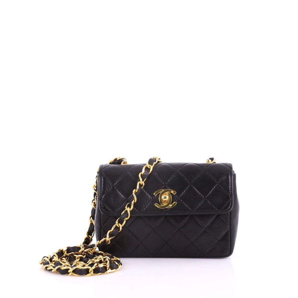 Vintage CC Chain Flap Bag Quilted Leather Extra Mini