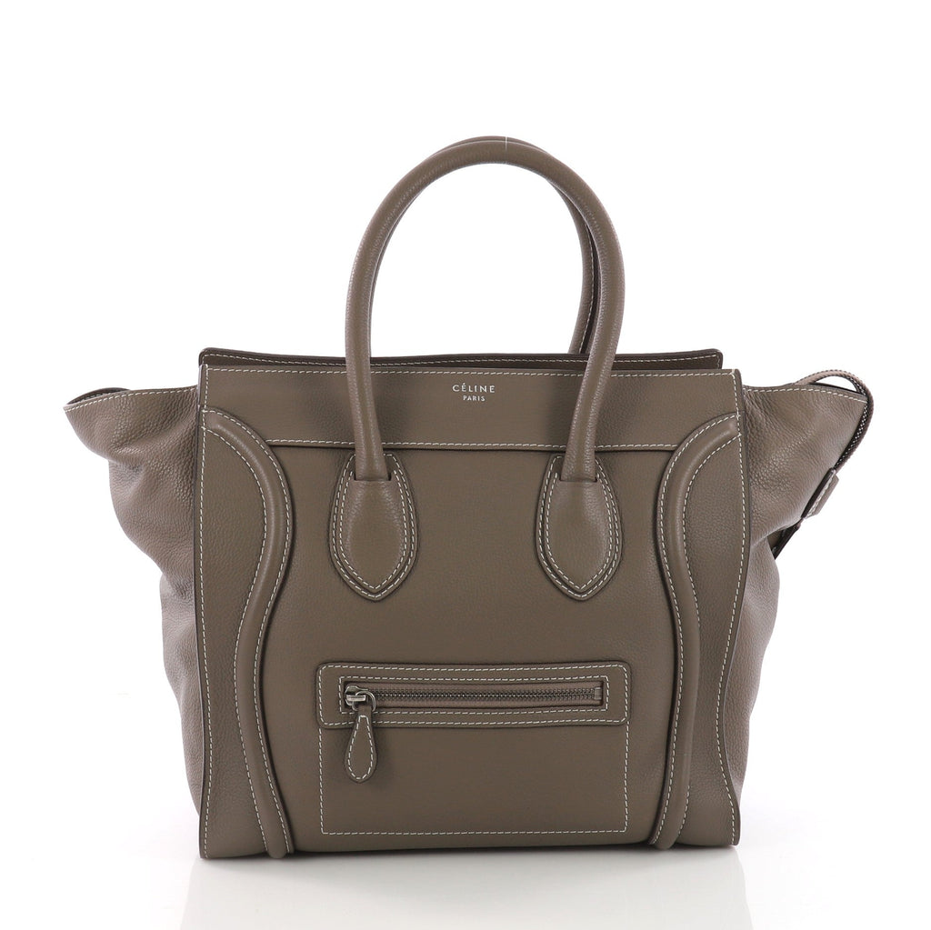 Luggage Handbag Grainy Leather Mini