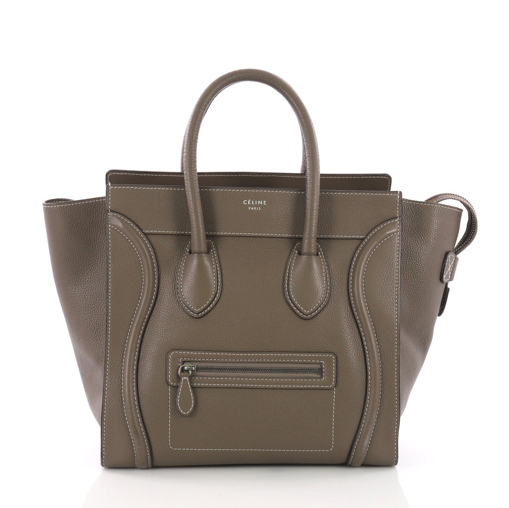 Luggage Handbag Grainy Leather Mini