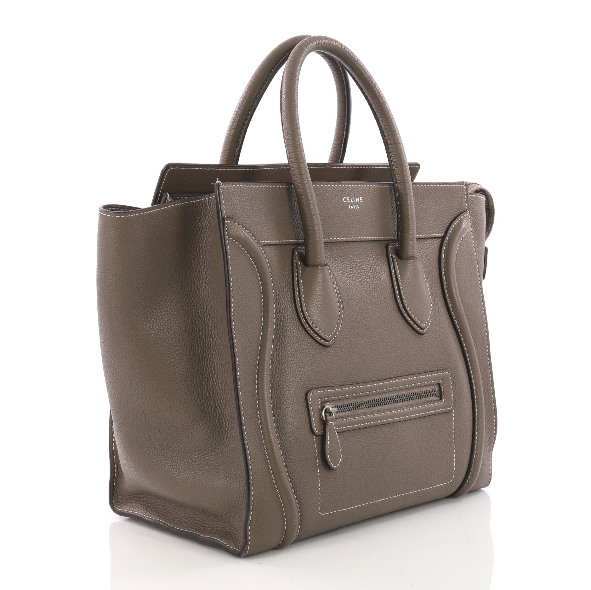 Luggage Handbag Grainy Leather Mini