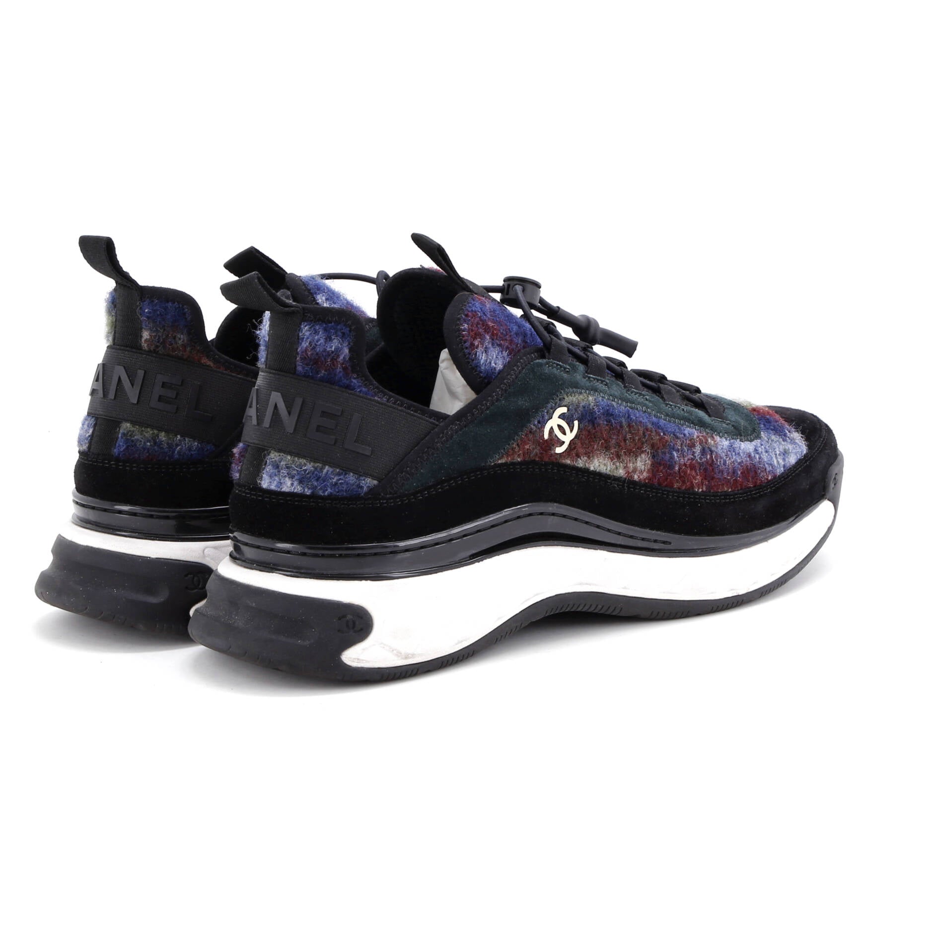 Men's CC Cap Toe Logo Sneakers Suede and Wool