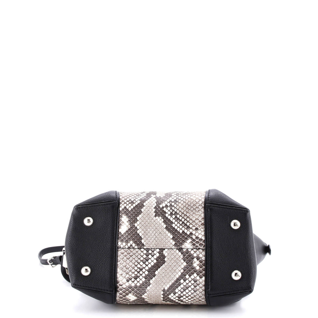 Soft Lockit Handbag Leather and Python PM
