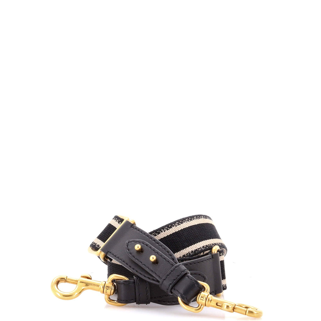 Logo Shoulder Strap Embroidered Canvas Thin