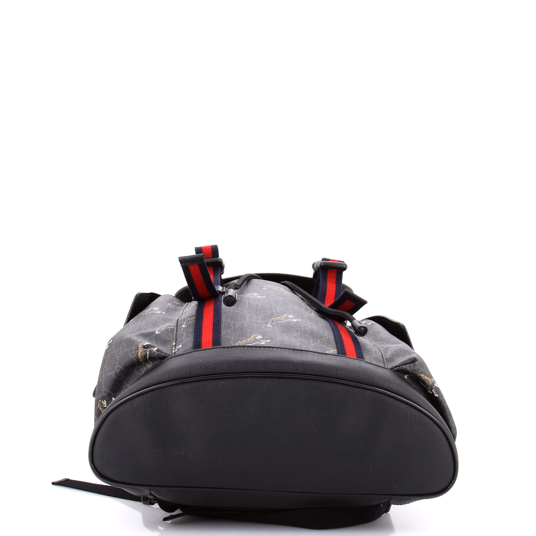 Double Pocket Buckle Backpack Printed GG Coated Canvas Large