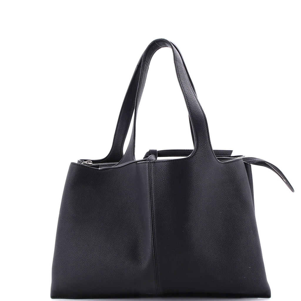 Tri-Fold Shoulder Bag Grained Calfskin Medium