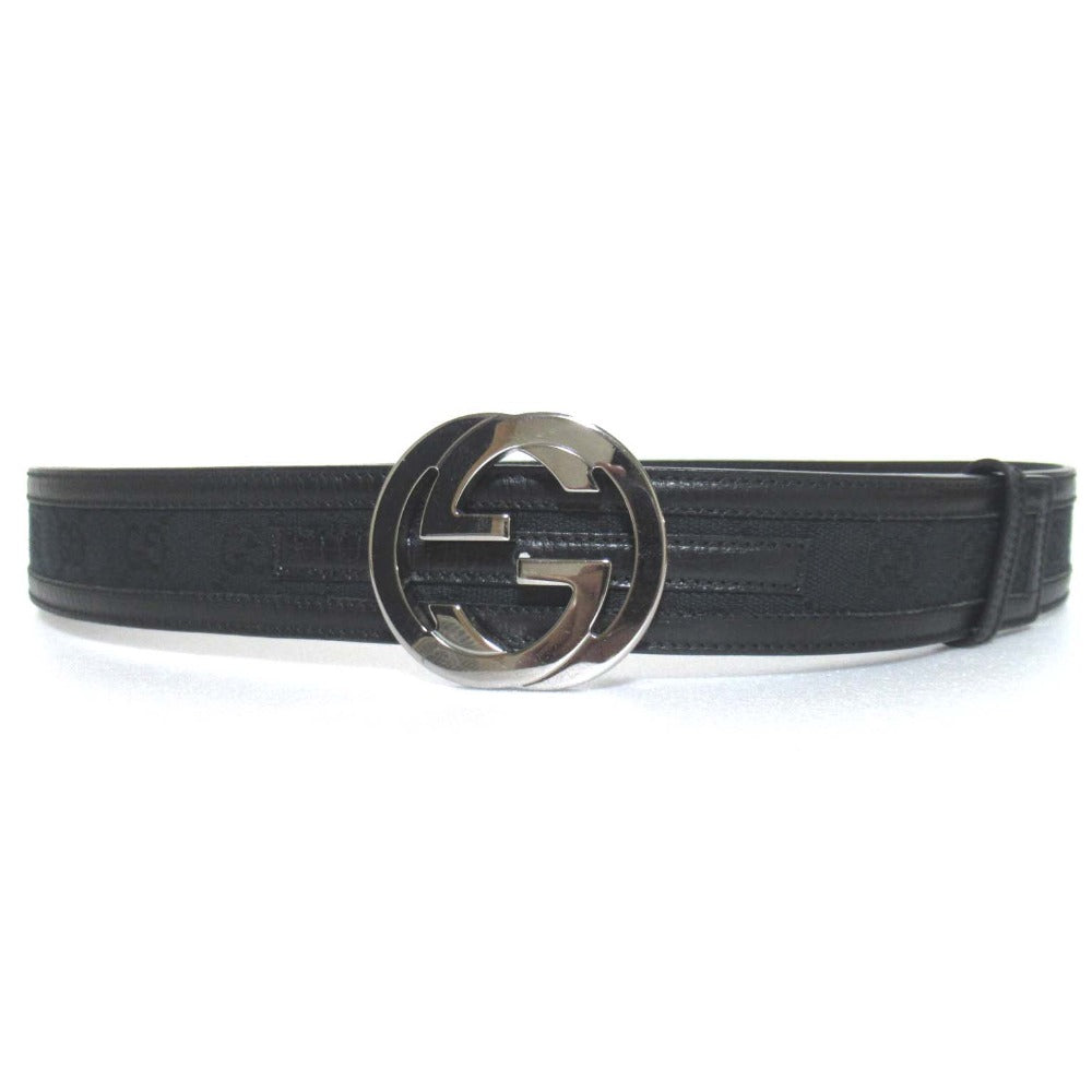 Gucci Interlocking G GG Canvas Leather Belt