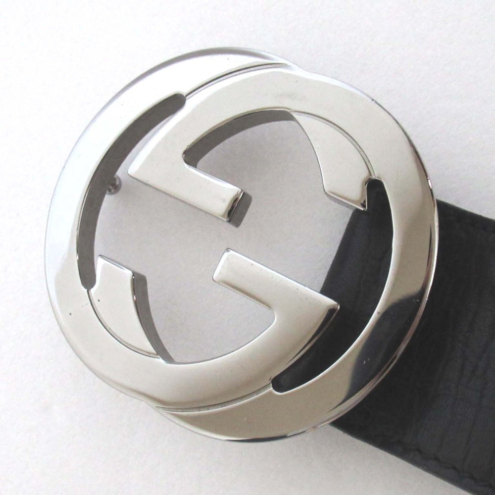 Gucci Interlocking G GG Canvas Leather Belt