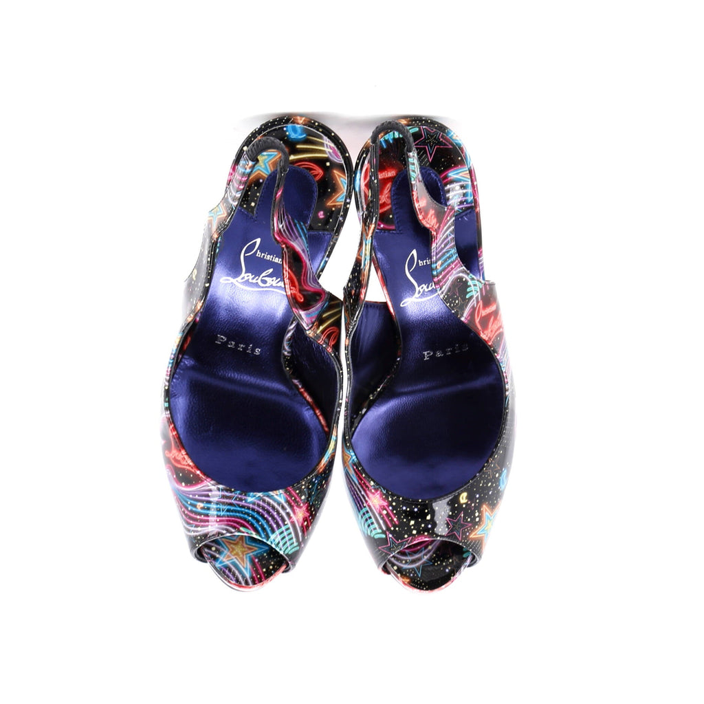 Women's Hot Chick Sling Alta Pumps Printed Patent 120