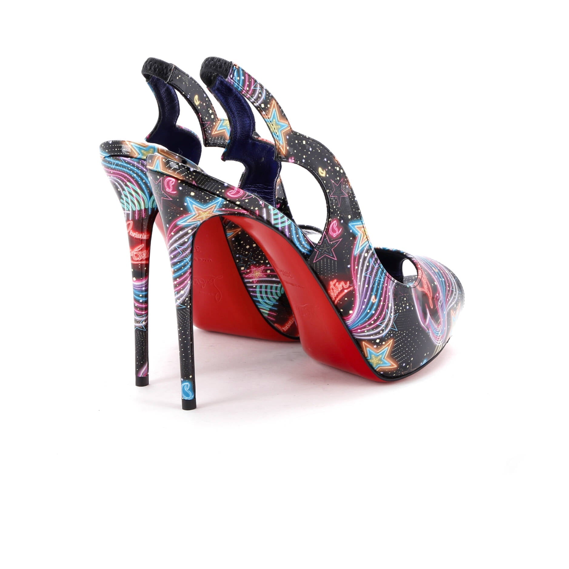 Women's Hot Chick Sling Alta Pumps Printed Patent 120