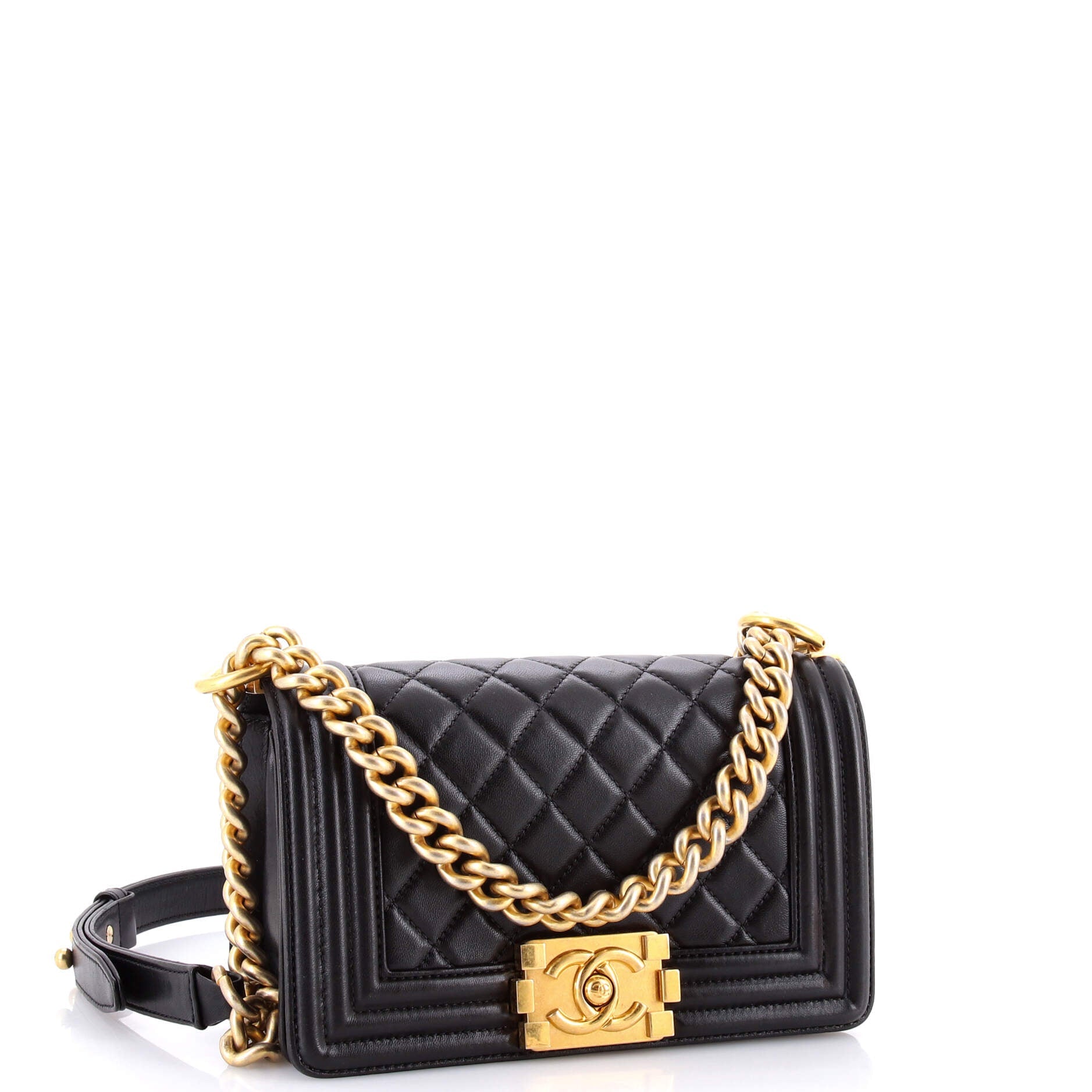 Boy Flap Bag Quilted Lambskin Small