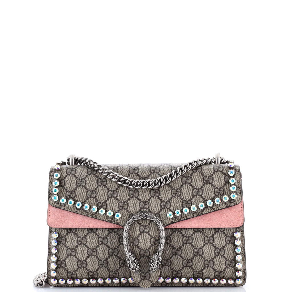 Dionysus Bag Crystal Embellished GG Coated Canvas Small