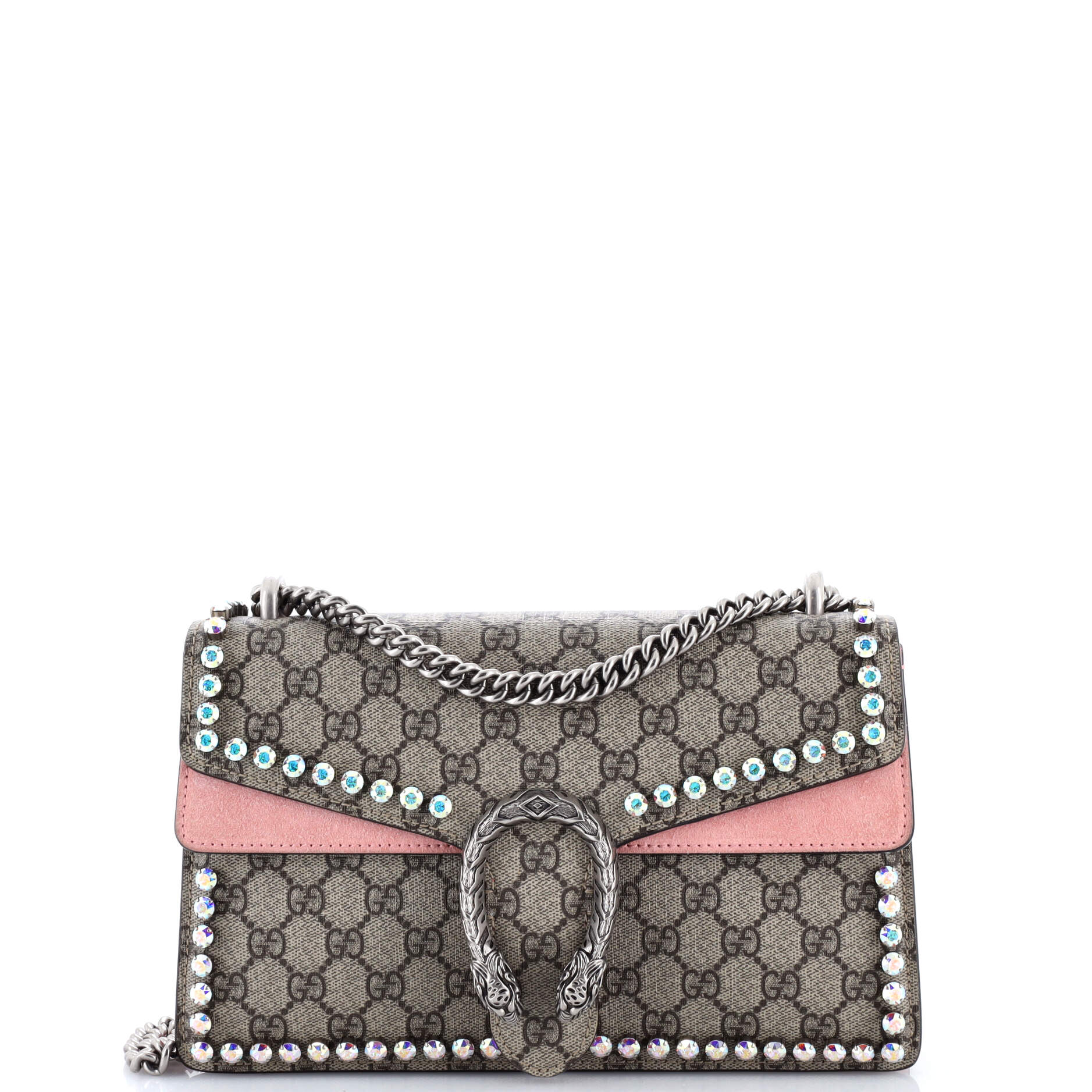 Dionysus Bag Crystal Embellished GG Coated Canvas Small